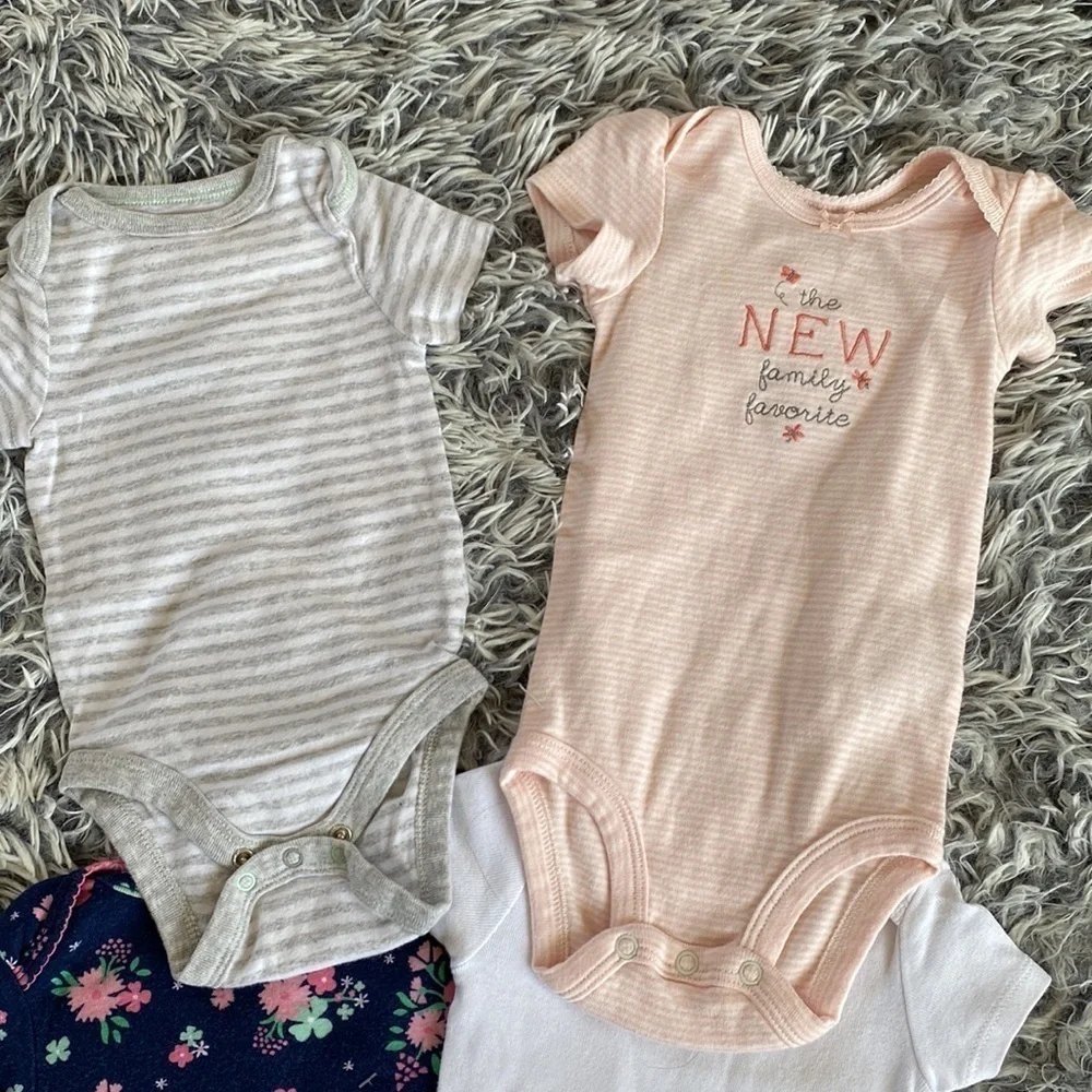 Baby Girl Short Sleeve Onesie Bundle Size 3-6 months